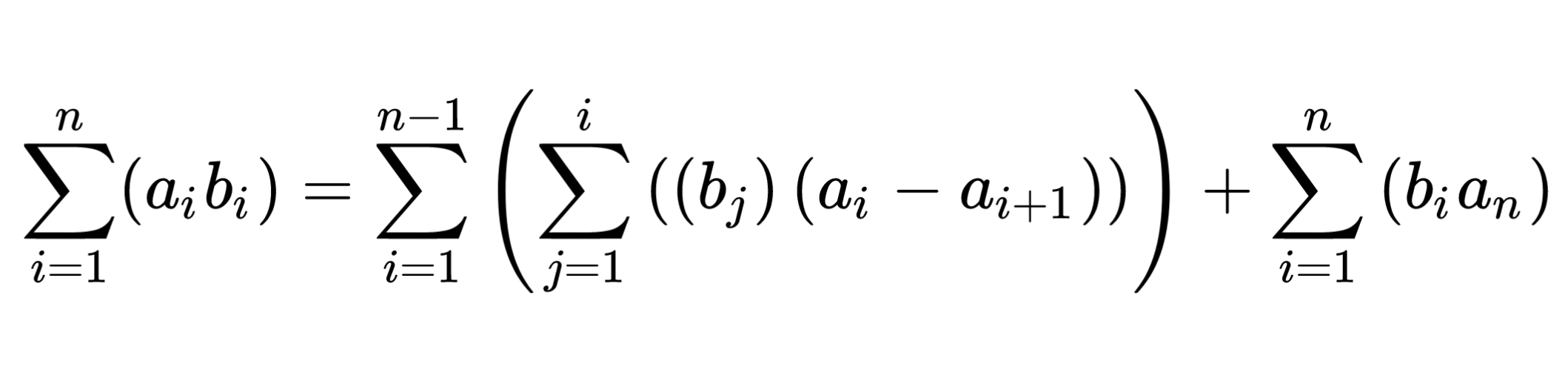 Summation by Parts (Abel Transformation)